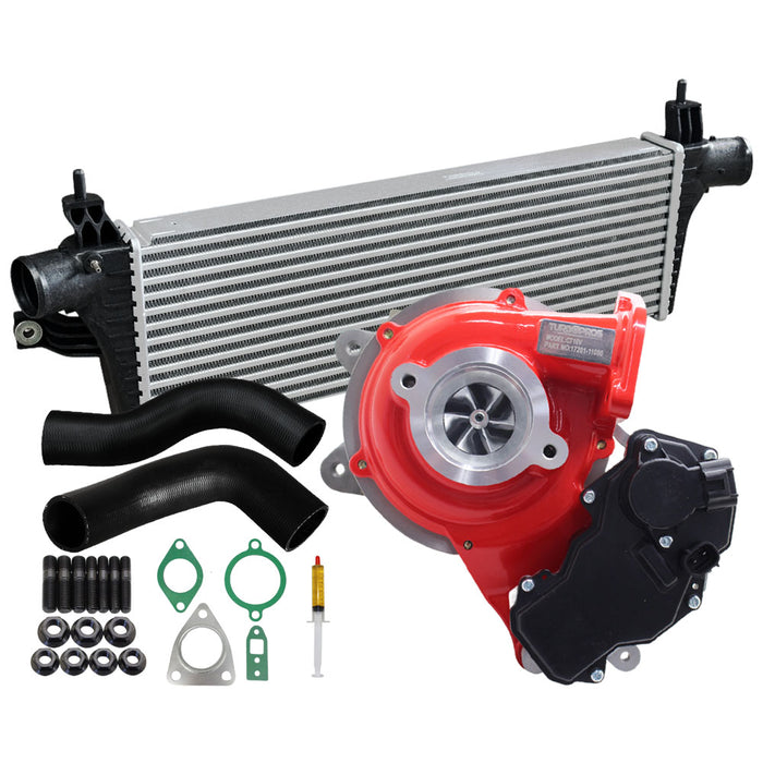 GEN1 High Flow Turbo Charger With 50mm Intercooler & Hoses For Toyota Hilux / Fortuner 1GD-FTV 2.8L 2015-2020