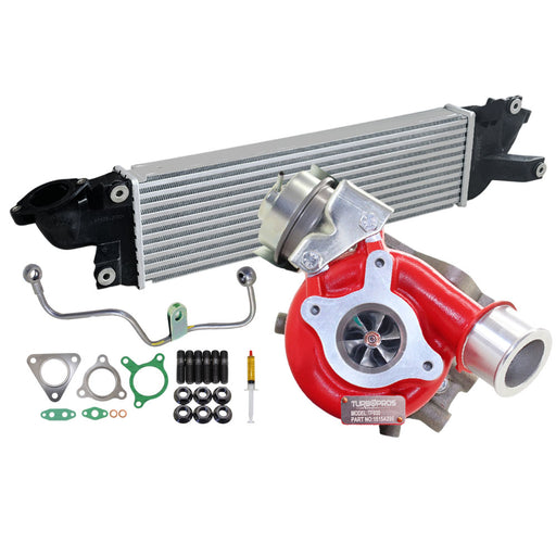 GEN1 High Flow Turbo Charger With 50mm Intercooler And Genuine Oil Feed Pipe For Mitsubishi Triton MQ 4N15 2.4L