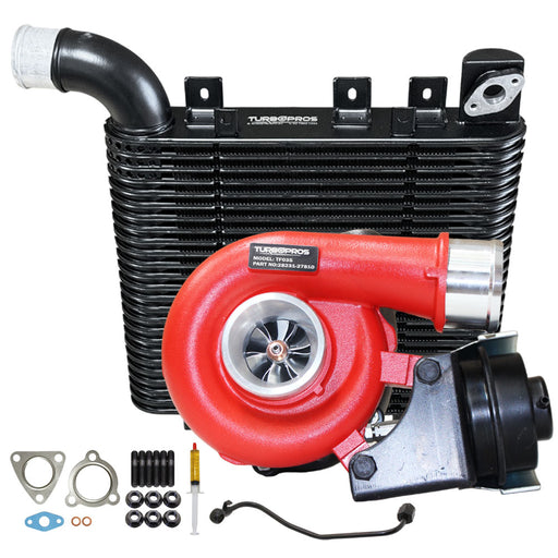 GEN1 High Flow Turbo Charger With 64mm Intercooler And Genuine Oil Feed Pipe For Hyundai Santa Fe D4EB 2.2L 2006-2009