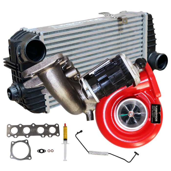 GEN1 High Flow Turbo Charger With 84mm Intercooler And Genuine Oil Feed Pipe For Hyundai Sonata THETA 2.0L 2014-2020