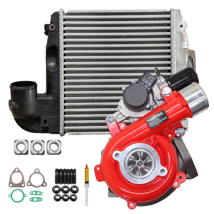 GEN1 High Flow Turbo Charger With 50mm Intercooler For Toyota Hilux N70 D4D KUN26 1KD-FTV 3.0L 2005-2010