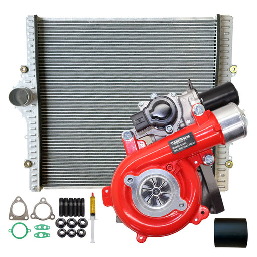 GEN1 High Flow Turbo Charger With 24mm Intercooler & Hoses For Toyota LandCruiser Prado KDJ120 / KDJ150 2005-2015