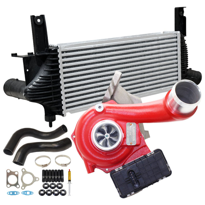 GEN1 High Flow Turbo Charger With 62mm Intercooler & Hoses For Nissan Navara D40 / Pathfinder R51 YD25 2.5L 2010 Onwards
