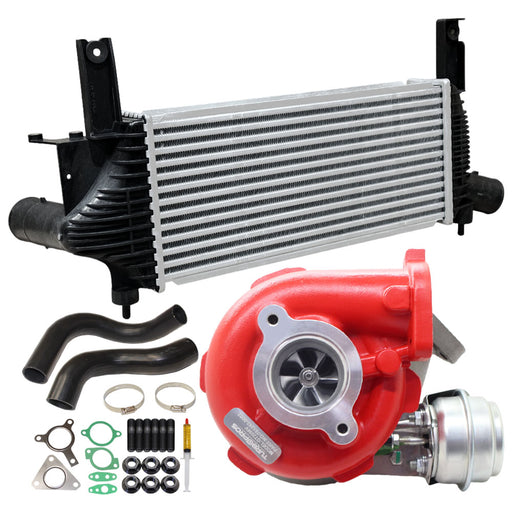 GEN1 High Flow Turbo Charger With 62mm Intercooler & Hoses For Nissan Navara D40 / Pathfinder R51 YD25 2.5L 3-Bolt