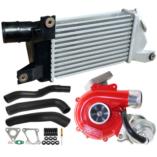 GEN1 High Flow Turbo Charger With 50mm Intercooler & Hoses For Mitsubishi Triton MN / Challenger 4D56 2.5L 2WD VT10