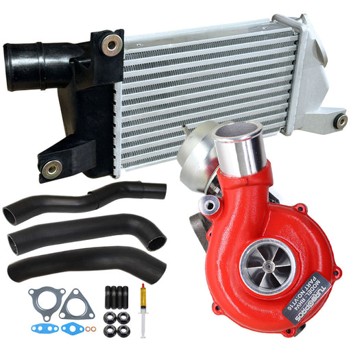 GEN1 High Flow Turbo Charger With 50mm Intercooler & Hoses For Mitsubishi Triton MN / Challenger 4D56 2.5L