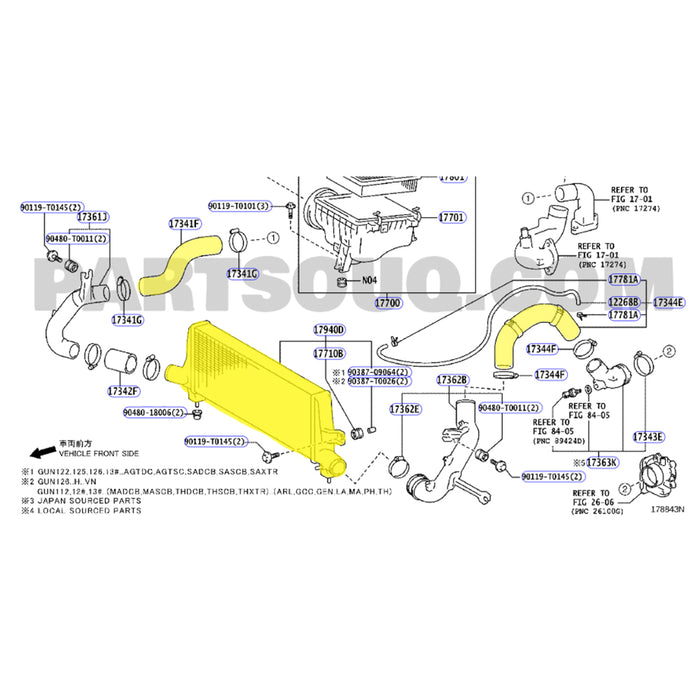 Upgrade Billet Turbo Charger With 52mm Intercooler & Hoses For Toyota Fortuner 1GD-FTV 2.8L 2015-2020