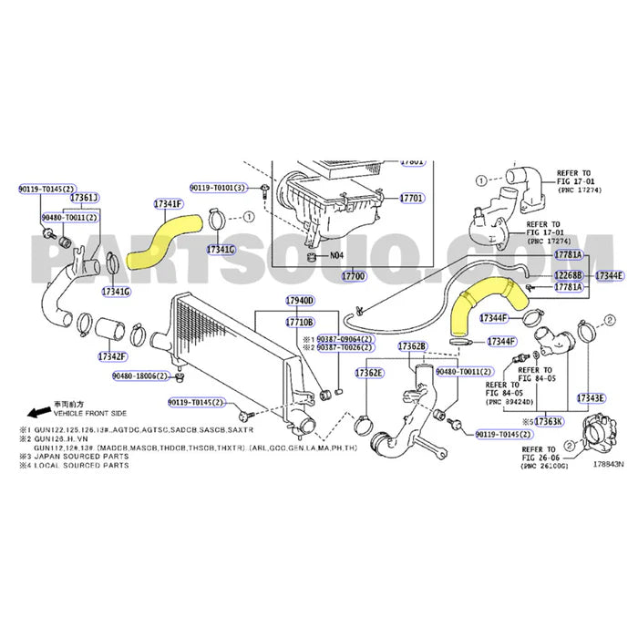 Upgrade Billet Turbo Charger With 50mm Intercooler & Hoses For Toyota Hilux / Fortuner 1GD-FTV 2.8L 2015-2020
