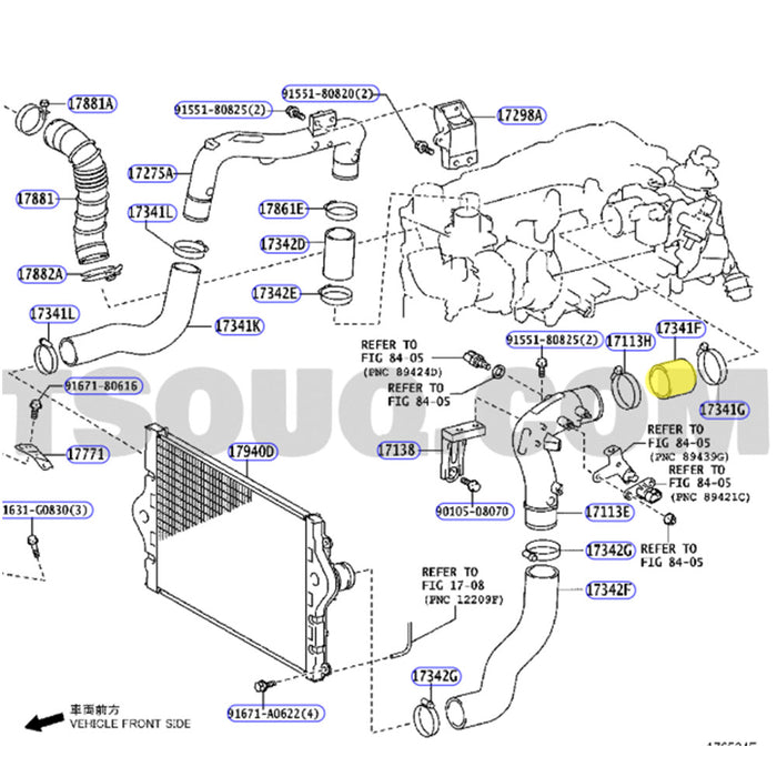 Upgrade Billet Turbo Charger With 24mm Intercooler & Hose For Toyota LandCruiser Prado KDJ120 / KDJ150 2005-2015