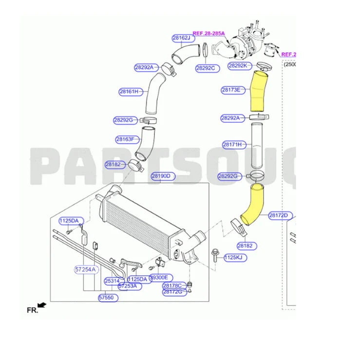 Upgrade Billet Turbo Charger With 85mm Intercooler & Hoses For Hyundai iLoad/iMax D4CB 2.5L 2008-2012