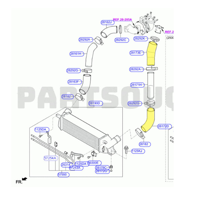 GEN1 High Flow Turbo Charger With 85mm Intercooler & Hoses For Hyundai iLoad/iMax D4CB 2.5L 2008-2012