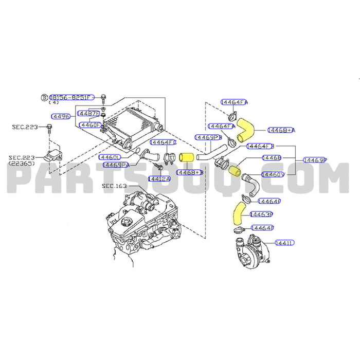 GEN1 High Flow Turbo Charger With 65mm Intercooler & Hoses For Nissan Patrol GU ZD30 3.0L Direct Injection 2000-2007