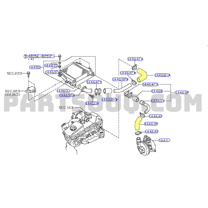 Upgrade Aluminium Intercooler, Airbox and Piping Kit For Nissan Patrol ZD30 3.0L Direct Injection 2000-2007