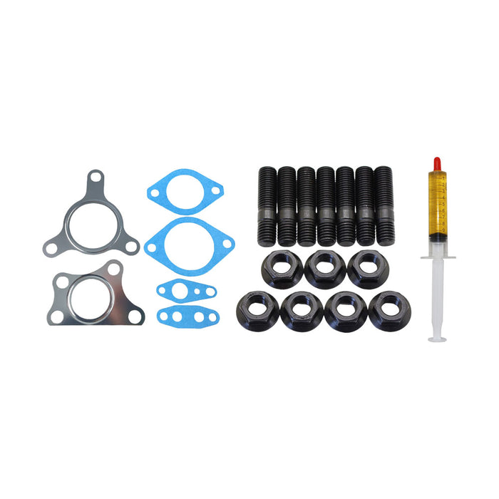 Turbo Charger Installation Stud, Gasket & Lubricant Kit For Nissan Pathfinder R51 YD25 2.5L 4-Bolt