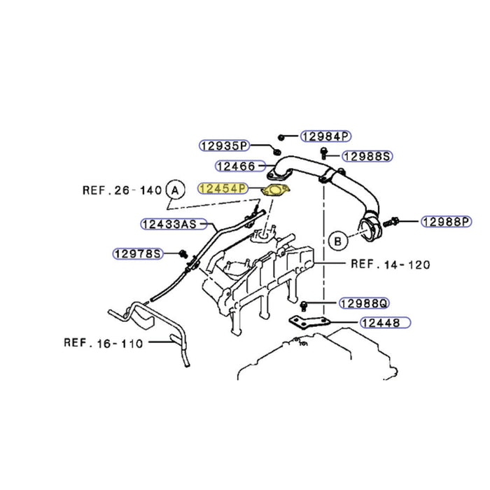 Genuine EGR Cooler To EGR Pipe Gasket For Mitsubishi Triton ML 4M41 3.2L 2006-2009