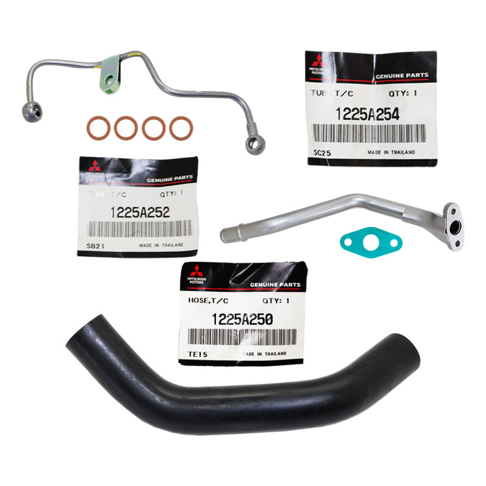 Genuine Turbo Charger Oil Feed, Return Pipe & Return Hose With Gaskets For Mitsubishi Pajero Sport/Triton MQ/MR 4N15 2.4L