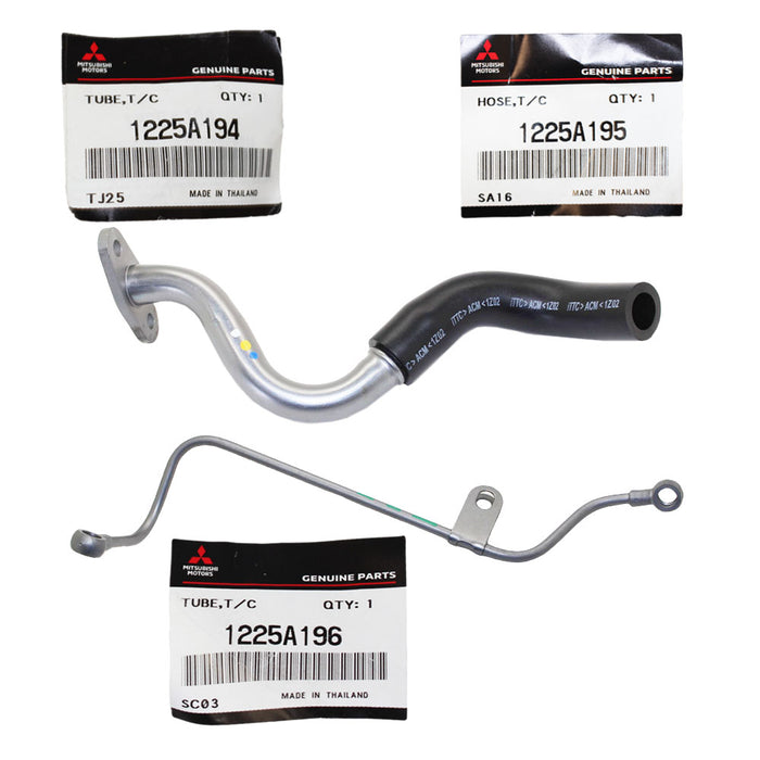 Genuine  Turbo Charger Oil Feed, Return Pipe & Return Hose For Mitsubishi Triton MN 4D56 2.5L