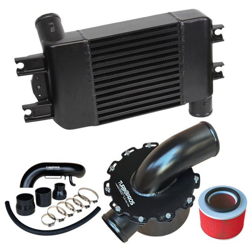Upgrade Aluminium Intercooler, Airbox and Piping Kit For Nissan Patrol GU ZD30 3.0L Common Rail 2007-2016