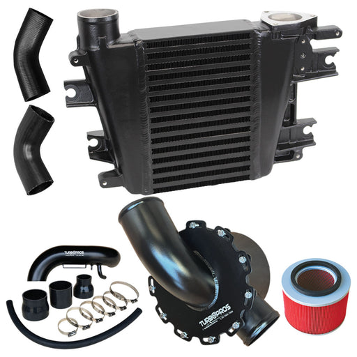 Upgrade Aluminium Intercooler, Airbox and Piping Kit For Nissan Patrol ZD30 3.0L Direct Injection 2000-2007