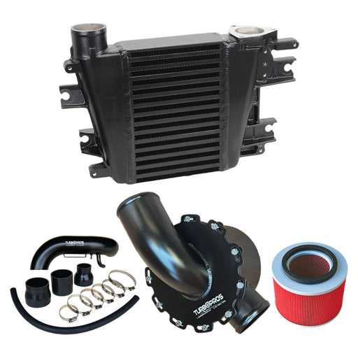 Upgrade Aluminium Intercooler, Airbox and Piping Kit For Nissan Patrol ZD30 3.0L Direct Injection 2000-2007