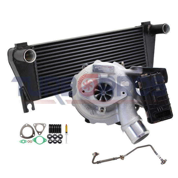 Garrett PowerMax Turbo Charger With Upgrade 70mm Intercooler And Genuine Oil Feed Pipe For Ford Ranger 3.2L 2011-2021