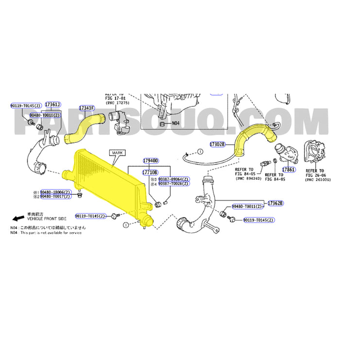 Intercooler & Hoses For Toyota Hilux / Fortuner 1GD-FTV 2.8L 2020-2023