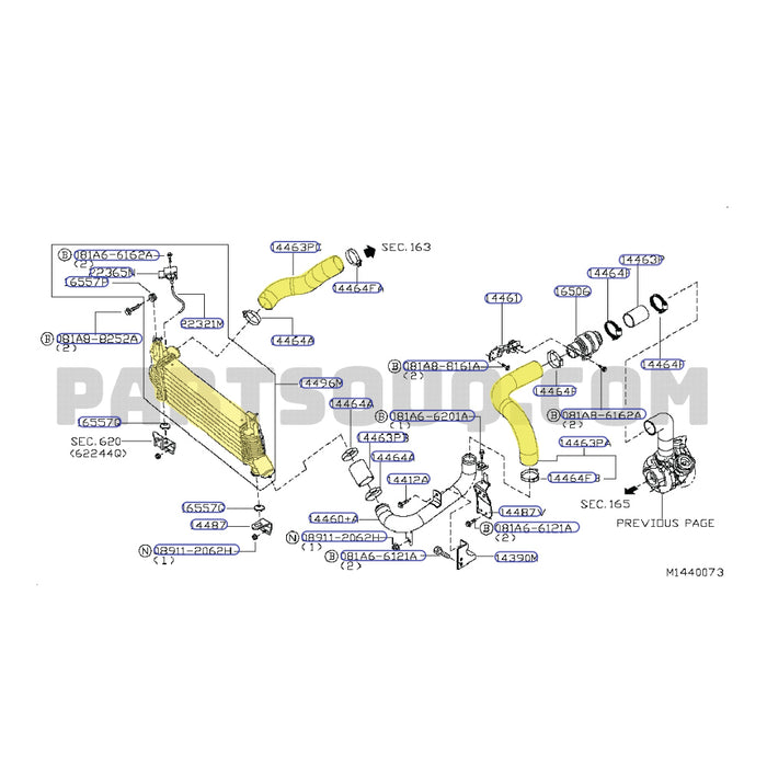 Intercooler & Hoses For Nissan Navara/Pathfinder D40 YD25 2.5L
