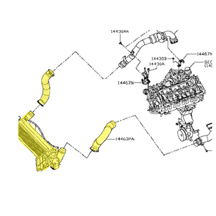 Intercooler & Hoses For Mercedes Benz X220D / X250D 2.3L 2017 Onwards