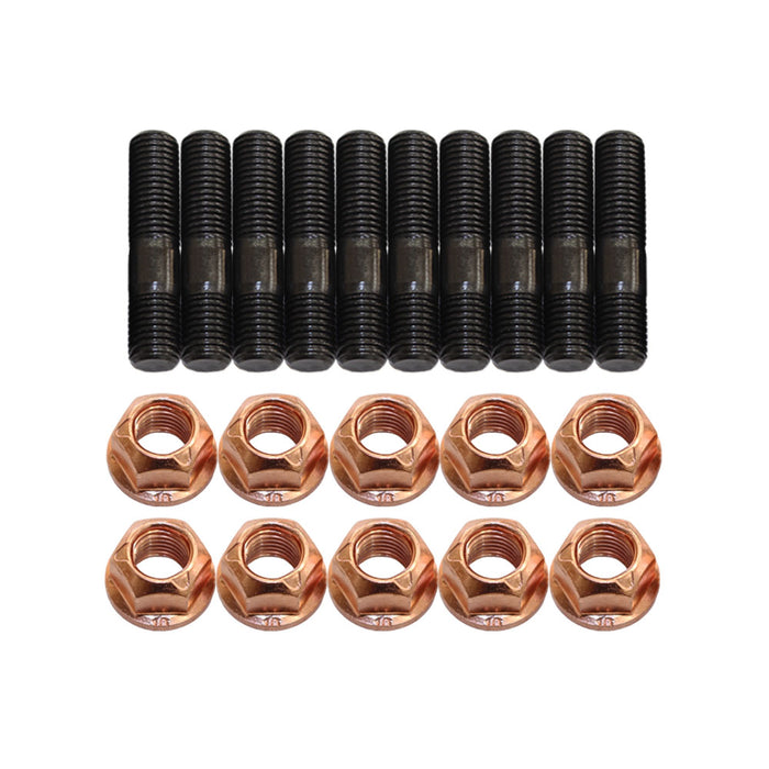 10 Pcs M10x1.5x45mm High Tensile Stud Kit for Manifold & Turbo