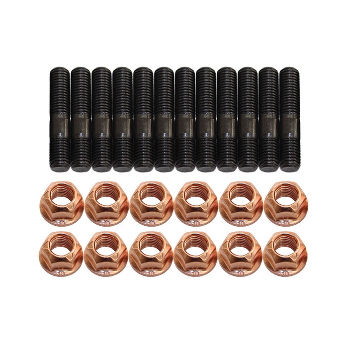 12 Pcs M10x1.25x50mm High Tensile Stud Kit for Manifold & Turbo