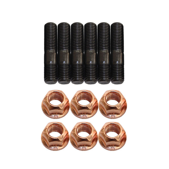 6 Pcs M10x1.25x45mm High Tensile Stud Kit for Manifold & Turbo