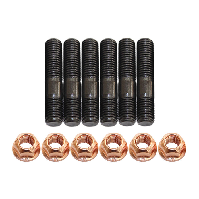 6 Pcs M10x1.25x55mm High Tensile Stud Kit for Manifold & Turbo