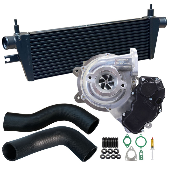 Upgrade Billet Turbo Charger With 52mm Intercooler & Hoses For Toyota Fortuner 1GD-FTV 2.8L 2015-2020