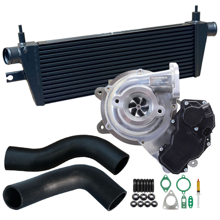 Upgrade Billet Turbo Charger With 52mm Intercooler & Hoses For Toyota Hilux 1GD-FTV 2.8L 2015-2020