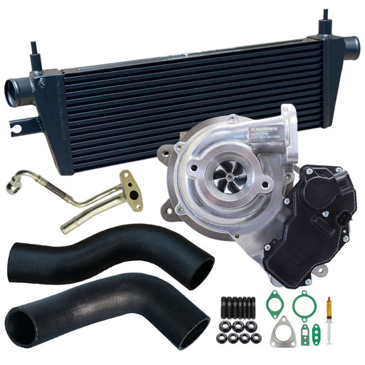 Upgrade Billet Turbo Charger With 52mm Intercooler & Hoses And Genuine Oil Feed Pipe For Toyota Hilux 1GD-FTV 2.8L 2015-2020