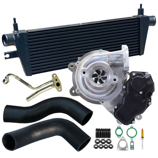 Upgrade Billet Turbo Charger With 52mm Intercooler & Hoses And Genuine Oil Feed Pipe For Toyota Fortuner 1GD-FTV 2.8L 2015-2020