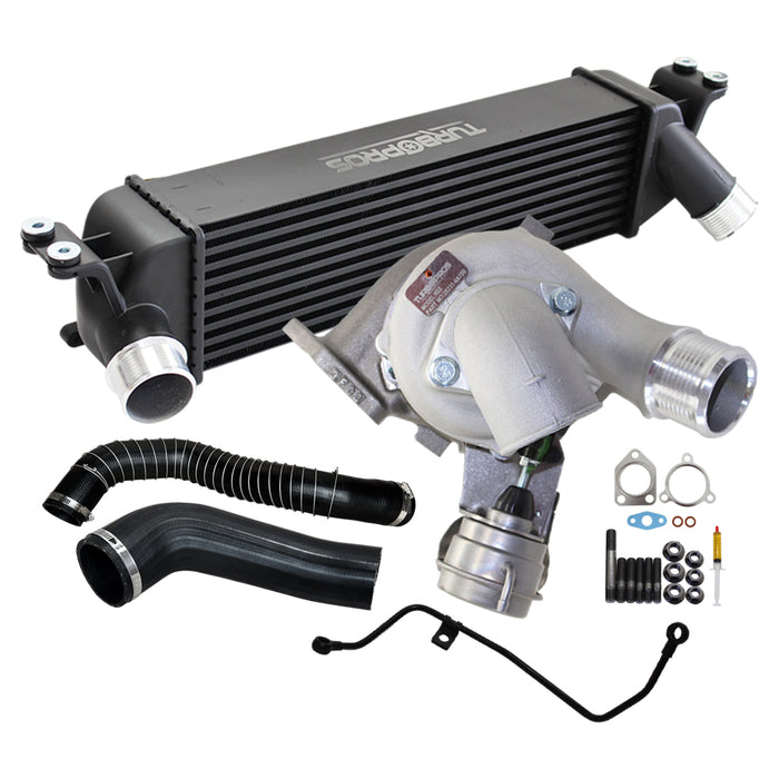 Upgrade Billet Turbo Charger With 85mm Intercooler & Hoses And Genuine Oil Feed Pipe For Hyundai iLoad / iMax D4CB 2.5L 2011-2014