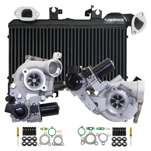 Upgrade Billet Turbo Charger With 60mm Intercooler For Toyota LandCruiser 200 Series VDJ200 1VD-FTV 4.5L
