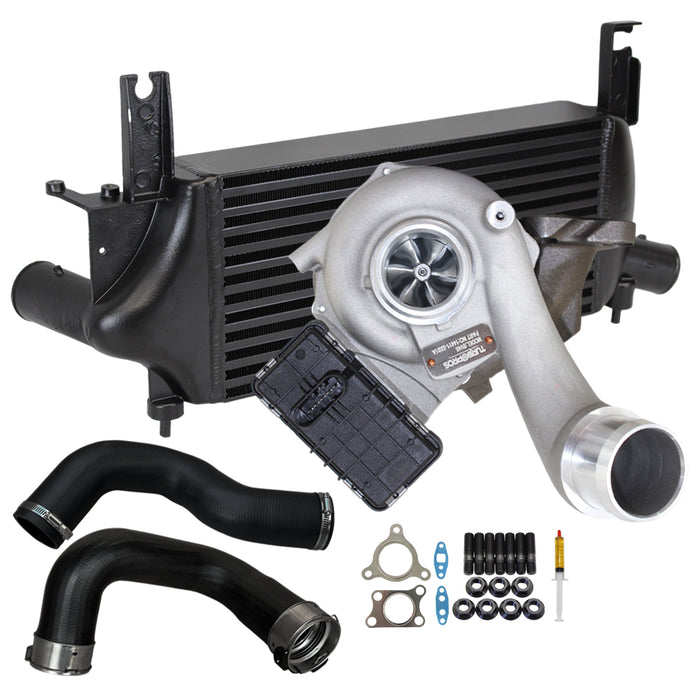 Upgrade Billet Turbo Charger With 75mm Intercooler & Hoses For Nissan Navara D40 / Pathfinder R51 YD25 2.5L 2010 Onwards