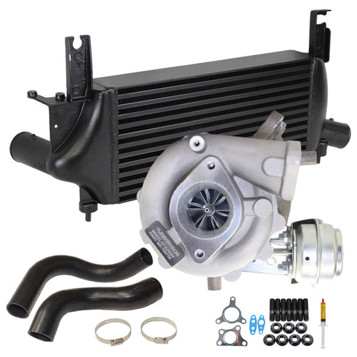 Upgrade Billet Turbo Charger With 75mm Intercooler & Intercooler hoses For Nissan Navara D40 / Pathfinder R51 YD25 2.5L 4 Bolts