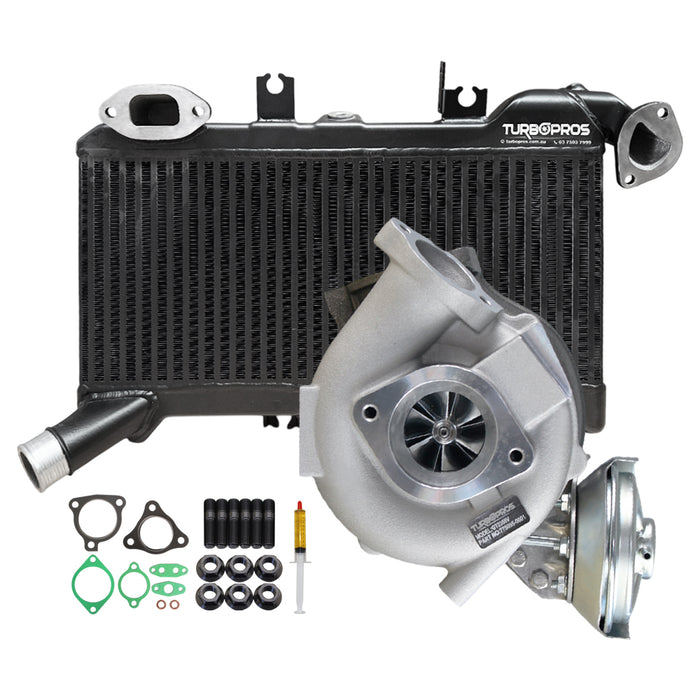 Upgrade Billet Turbo Charger With 60mm Intercooler For Toyota LandCruiser 76 / 78 / 79 Series VDJ76R / VDJ78R / VDJ79R 1VD-FTV V8 4.5L