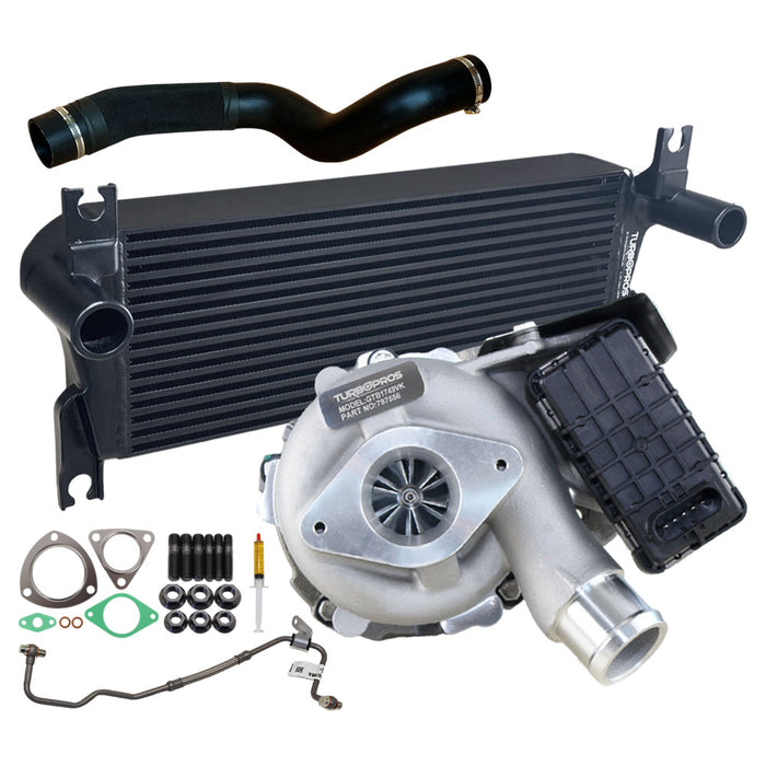 Upgrade Billet Turbo Charger With 106mm Intercooler & Hose And Genuine Oil Feed Pipe For Ford Ranger 2.2L 2011-2015