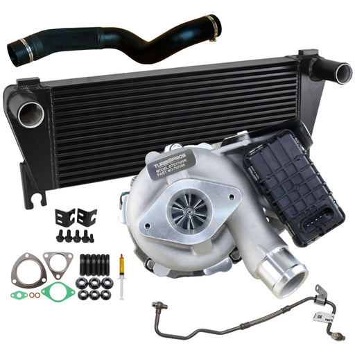 Upgrade Billet Turbo Charger With 70mm Intercooler & Hose And Genuine Oil Feed Pipe For Ford Ranger & Mazda BT50 2.2L