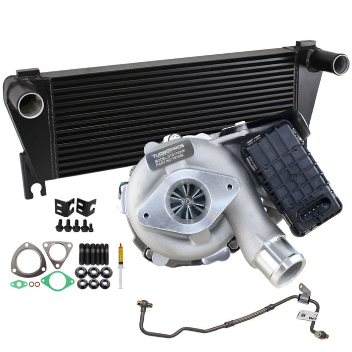 Upgrade Billet Turbo Charger With 70mm Intercooler And Genuine Oil Feed Pipe For Mazda BT50 2.2L 2011 Onwards