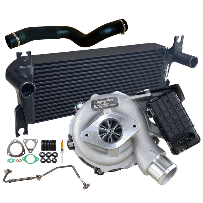 Upgrade Billet Turbo Charger With 106mm Intercooler & Hose And Genuine Oil Feed Pipe For Mazda BT50 3.2L 2011-2015