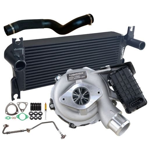 Upgrade Billet Turbo Charger With 106mm Intercooler & Hose And Genuine Oil Feed Pipe For Ford Ranger 3.2L 2011-2015