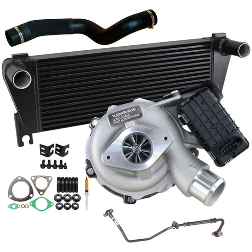 Upgrade Billet Turbo Charger With 70mm Intercooler & Hose And Genuine Oil Feed Pipe For Ford Ranger & Mazda BT50 3.2L 2011-2015