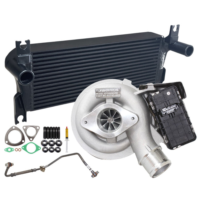 Upgrade Billet Turbo Charger With 106mm Intercooler And Genuine Oil Feed Pipe For Mazda BT-50 3.2L 2015 Onwards