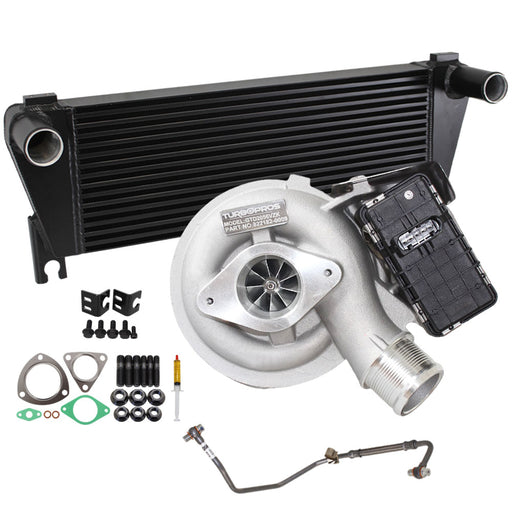 Upgrade Billet Turbo Charger With 70mm Intercooler And Genuine Oil Feed Pipe For Ford Everest / Ranger & Mazda BT50 3.2L 2015 Onwards