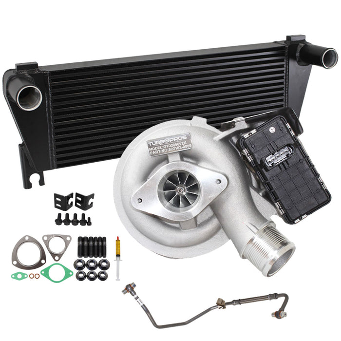 Upgrade Billet Turbo Charger With 70mm Intercooler And Genuine Oil Feed Pipe For Ford Everest / Ranger & Mazda BT50 3.2L 2015 Onwards